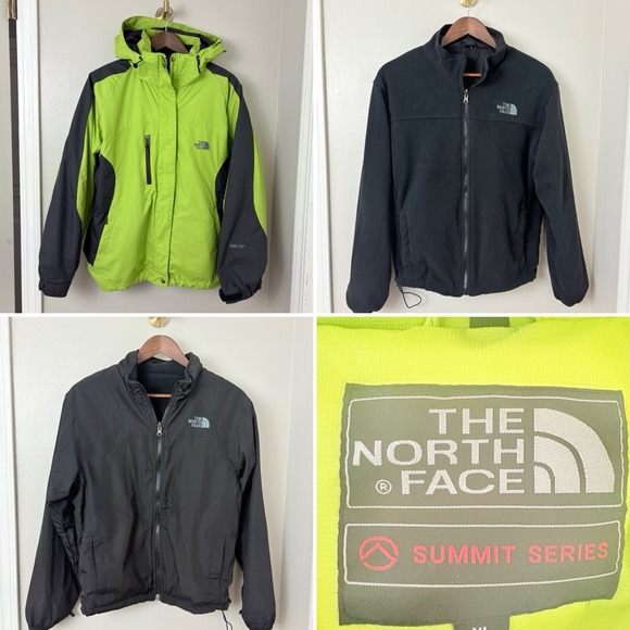 The North Face Jacket Mens M Summit Series Gore-Tex Hood GORPCORE Neon Green - Picture 1 of 12